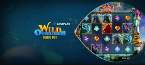 o jogo Wild Overlords Bonus Buy mostrando rolos e símbolos de fantasia medieval.
